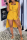 Yellow Fashion Casual Print Basic Sleeveless Three-piece Set