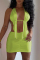 Green Fashion Sexy Solid Bandage Backless Halter Sleeveless Two Pieces