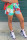 Rose Red Drawstring Mid Plaid Print Straight shorts Bottoms
