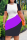 Purple Fashion Striped Patchwork O Neck Plus Size Dresses