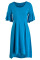 Blue Elegant Solid Patchwork Asymmetrical O Neck Evening Dress Dresses