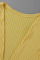 Yellow Casual Print Patchwork U Neck Sleeveless Three Pieces