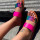 Rose Red Fashion Casual Patchwork Round Comfortable Shoes