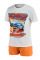 Black Fashion Casual Print Basic O Neck Short Sleeve Two Pieces
