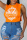 Orange Fashion Casual Print Hollowed Out O Neck Tops
