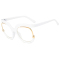 White Fashion Casual Patchwork Asymmetrical Sunglasses