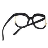 Black Fashion Casual Patchwork Asymmetrical Sunglasses