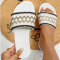 White Fashion Casual Patchwork Round Comfortable Shoes