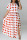 Tangerine Red Casual Print Patchwork Slit O Neck Straight Plus Size Dresses