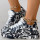Black Fashion Casual Bandage Graffiti Round Comfortable Out Door Shoes