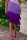 Purple Fashion Casual Patchwork Tassel Regular High Waist Skirt