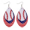 White Red Fashion Print Patchwork Earrings