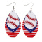 Red White Fashion Print Patchwork Earrings
