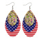White Red Fashion Print Patchwork Earrings