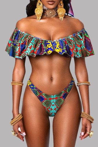Turquoise Fashion Sexy Solid Patchwork Backless Swimwears (With Paddings)