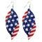 Blue Red Fashion Casual The stars Patchwork Earrings