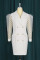 White Fashion Casual Patchwork See-through Turndown Collar Long Sleeve Dresses
