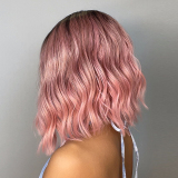 Pink Fashion Casual Patchwork Wigs