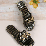 Black Fashion Casual Patchwork Round Comfortable Shoes