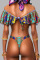 Turquoise Fashion Sexy Solid Patchwork Backless Swimwears (With Paddings)