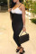 Black Sexy Casual Solid Patchwork Backless Spaghetti Strap Skinny Jumpsuits