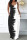 Black White Fashion Sexy Print Backless Spaghetti Strap Long Dress