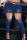 Deep Blue Fashion Casual Patchwork Ripped Hollowed Out Chains High Waist Skinny Denim Jeans