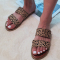 Leopard Print Fashion Casual Patchwork Printing Round Shoes