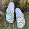 Light Blue Fashion Casual Hollowed Out Printing Round Comfortable Shoes