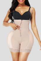Apricot Fashion Sexy Solid Patchwork Bustiers