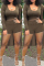 Army Green Fashion Casual Solid Patchwork O Neck Long Sleeve Two Pieces