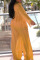 Yellow Sexy Solid Patchwork Buckle Fold Turndown Collar Long Sleeve Three Pieces