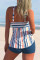 Pink Sexy Casual Striped Print Backless Swimwears (With Paddings)