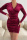 Burgundy Fashion Sexy Solid Patchwork Fold V Neck Long Sleeve Dresses