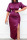Burgundy Elegant Solid Patchwork Slit Half A Turtleneck One Step Skirt Dresses