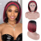Red Fashion Casual Gradual Change Patchwork Wigs  (Without Headscarf)