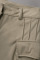 Grey Fashion Casual Solid Patchwork Regular High Waist Shorts