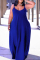 Purple Sexy Casual Plus Size Solid Backless Spaghetti Strap Long Dress