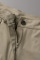 Grey Fashion Casual Solid Patchwork Regular High Waist Shorts