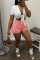 Black Fashion Casual Solid Patchwork Regular High Waist Shorts