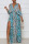 Blue Fashion Sexy Print Patchwork V Neck Straight Dresses