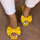 Yellow Fashion Casual Patchwork Solid Color With Bow Square Comfortable Shoes