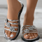Silver Fashion Casual Patchwork Round Comfortable Shoes