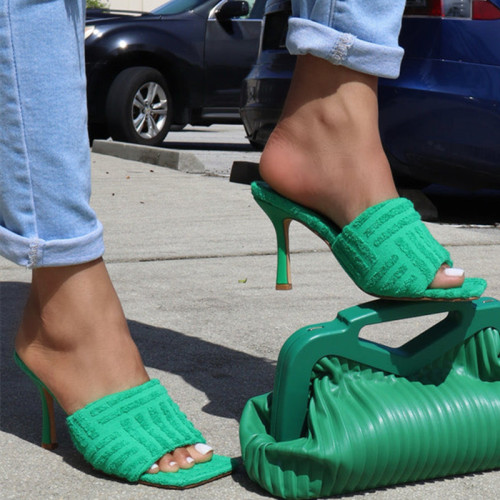 Green Fashion Casual Patchwork Solid Color Square Out Door Shoes