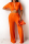 Orange Fashion Casual Print Basic O Neck Short Sleeve Two Pieces