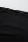 Black Celebrities Solid Bandage Patchwork Slit O Neck Short Sleeve Two Pieces