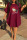 Burgundy Casual Print Patchwork Stringy Selvedge O Neck Straight Plus Size Dresses
