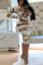 WhiteGold Fashion Printed Zipper Dress