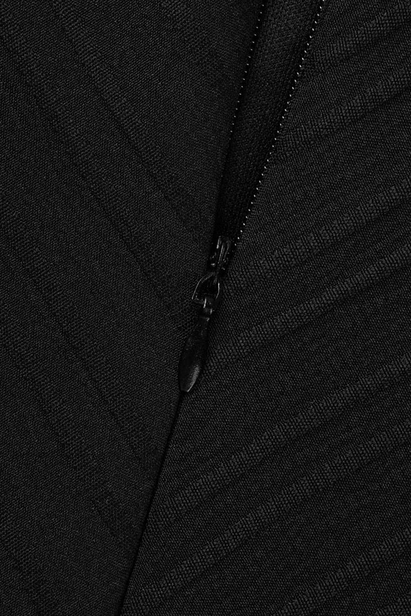 Wholesale Black Casual Elegant Solid Patchwork Fold Stringy Selvedge ...