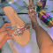 Transparent Color Fashion Casual Patchwork Rhinestone Round Comfortable Out Door Shoes